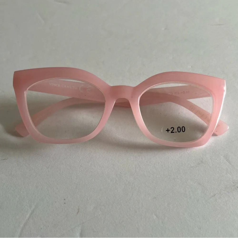 VINCE CAMUTO READING GLASSES PINK +2.00 NEW